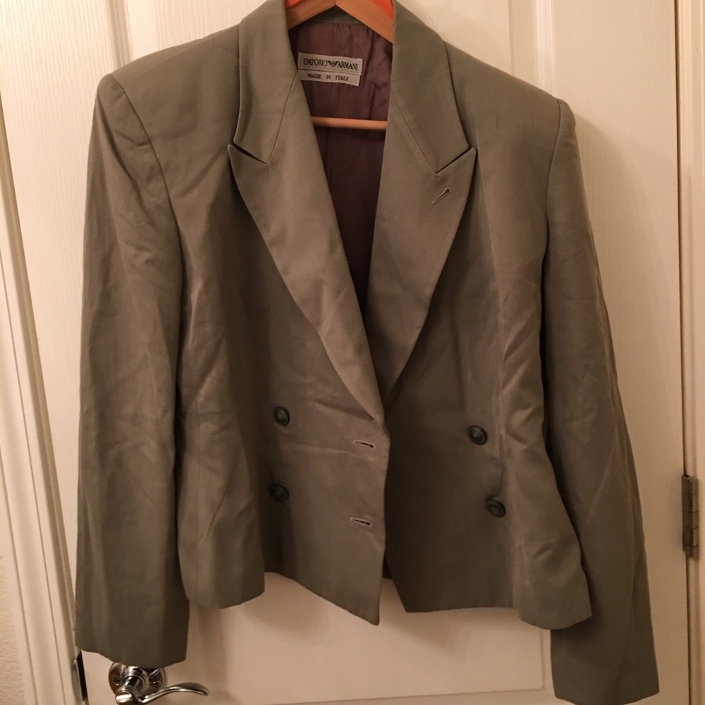 Emporio Armani khaki vintage blazer